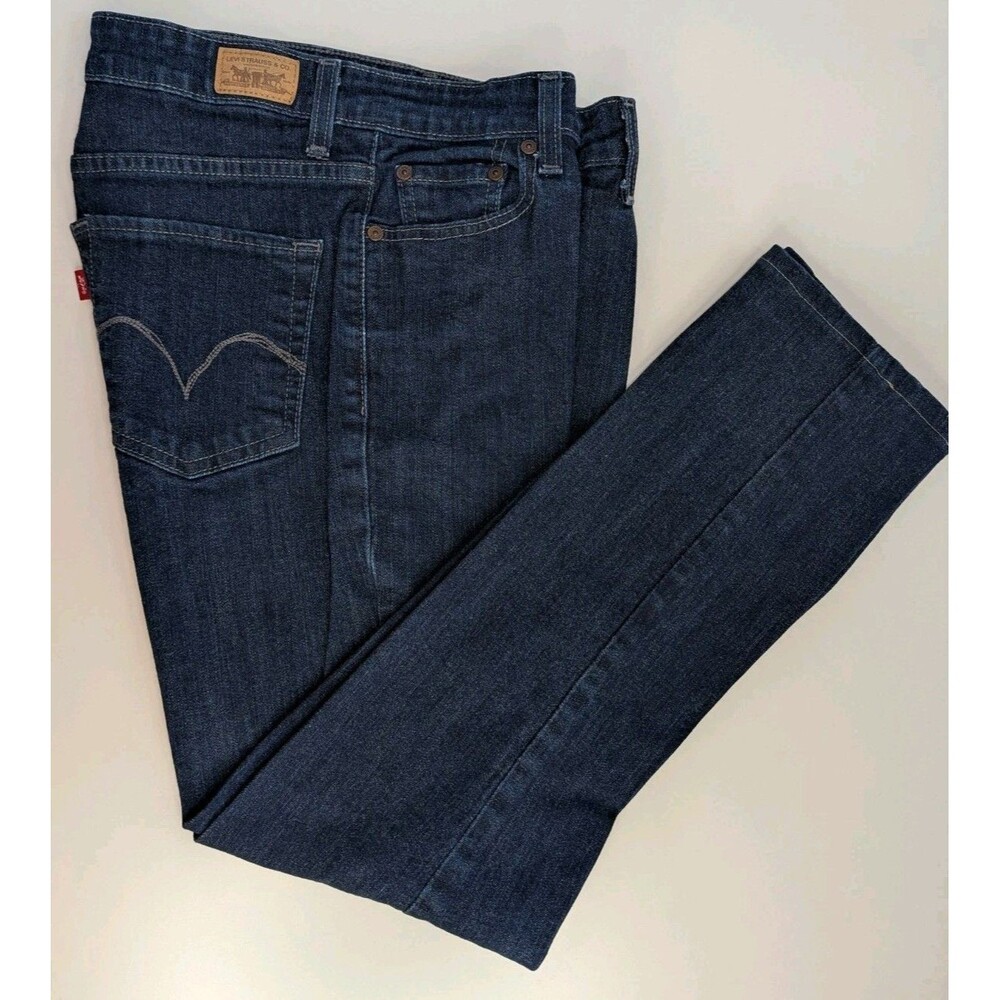 Levi's Mid Rise Skinny Jeans Womens Size 10 M Dark Wash Blue Stretch Denim Pants